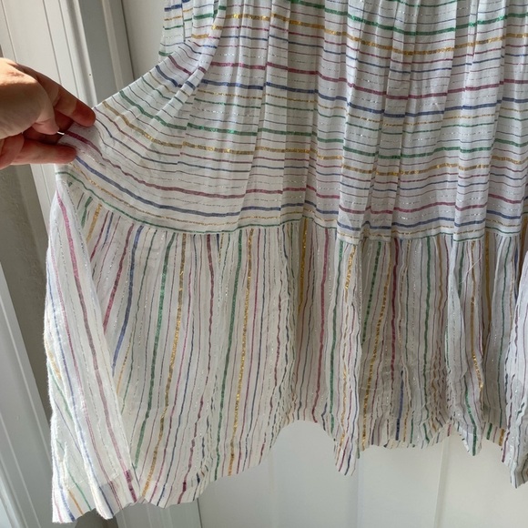 Apiece Apart Striped Metallic Maxi Dress Size 4 - Picture 8 of 14